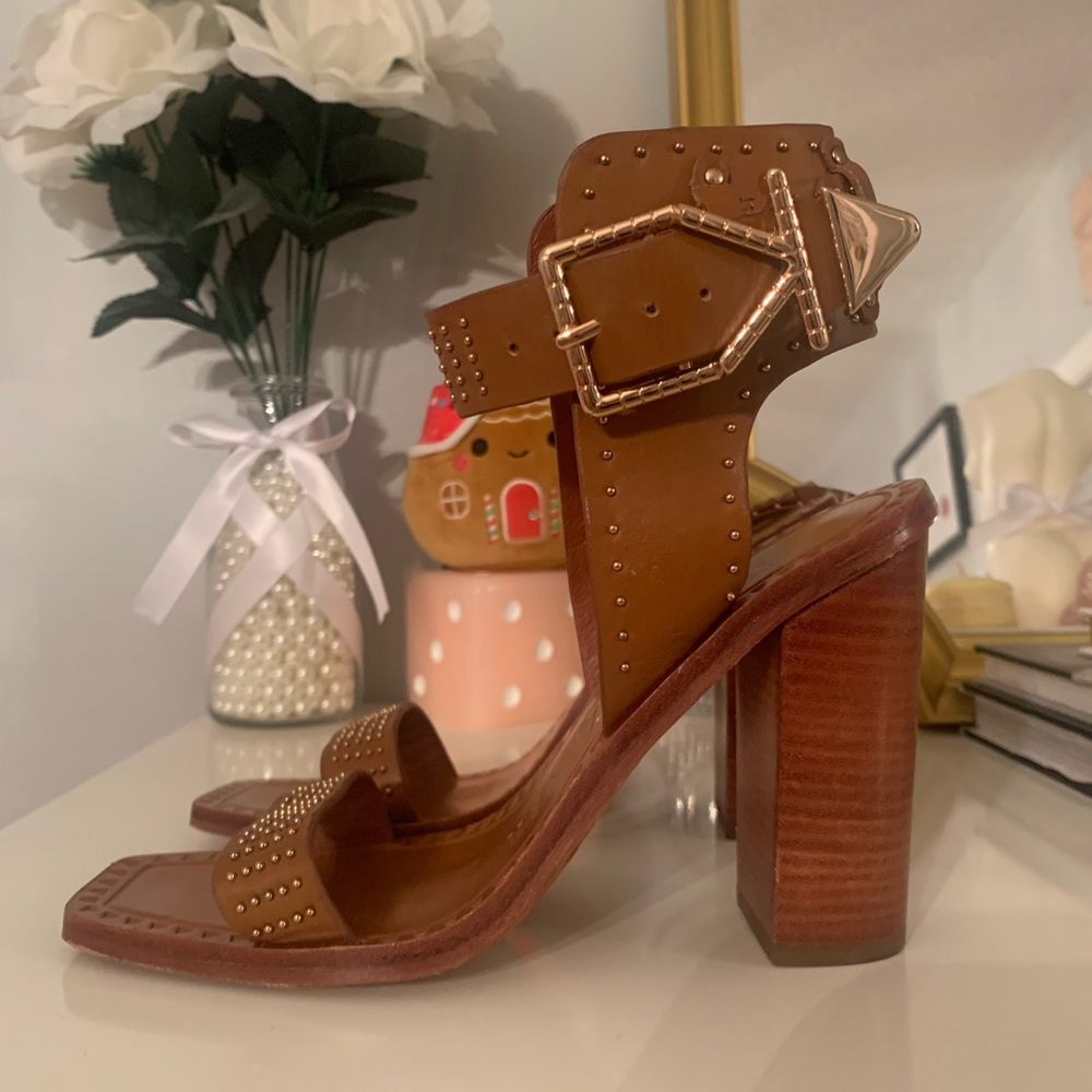 IVY KIRZHNER Volt Leather Studded Heeled Sandals